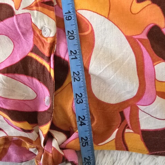 70's Psychedelic Print Short Set Size 3X - Picture 9 of 15